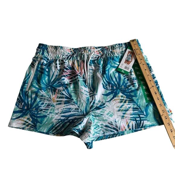 OP Ocean Pacific Quick Dry Tropical Beachy Pull On Shorts Mesh Pockets Sz XL NWT - Picture 13 of 16